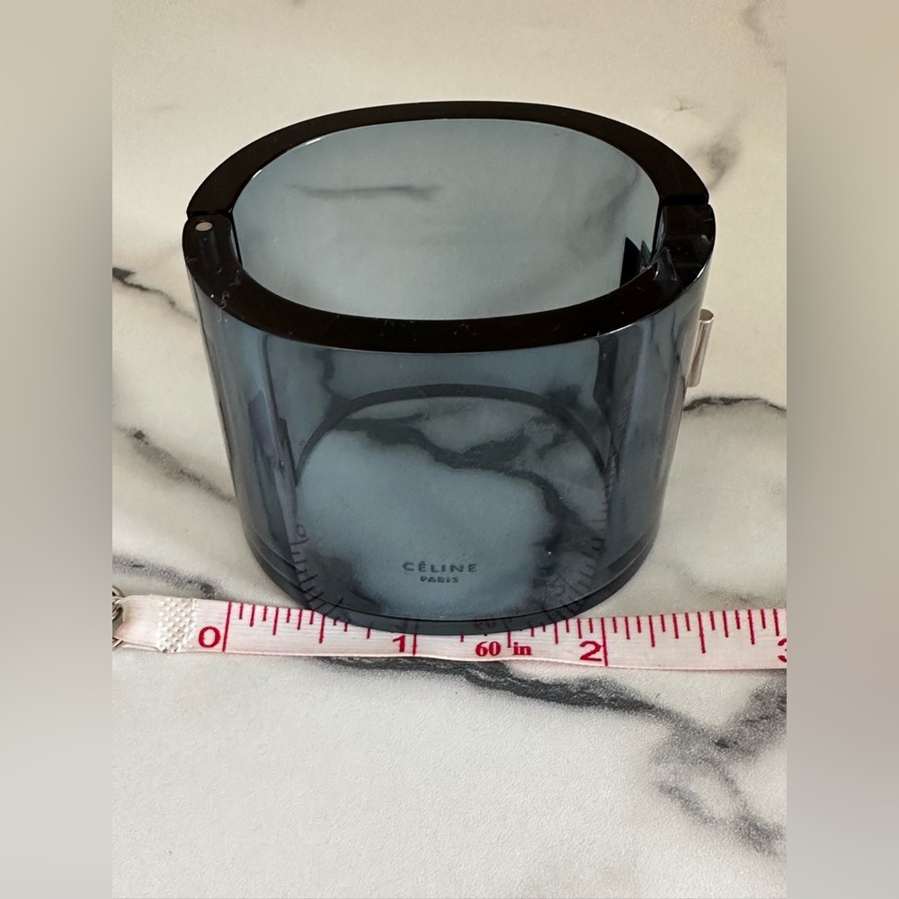 Celine Blue Lucite Cuff-Small - Picture 12 of 14